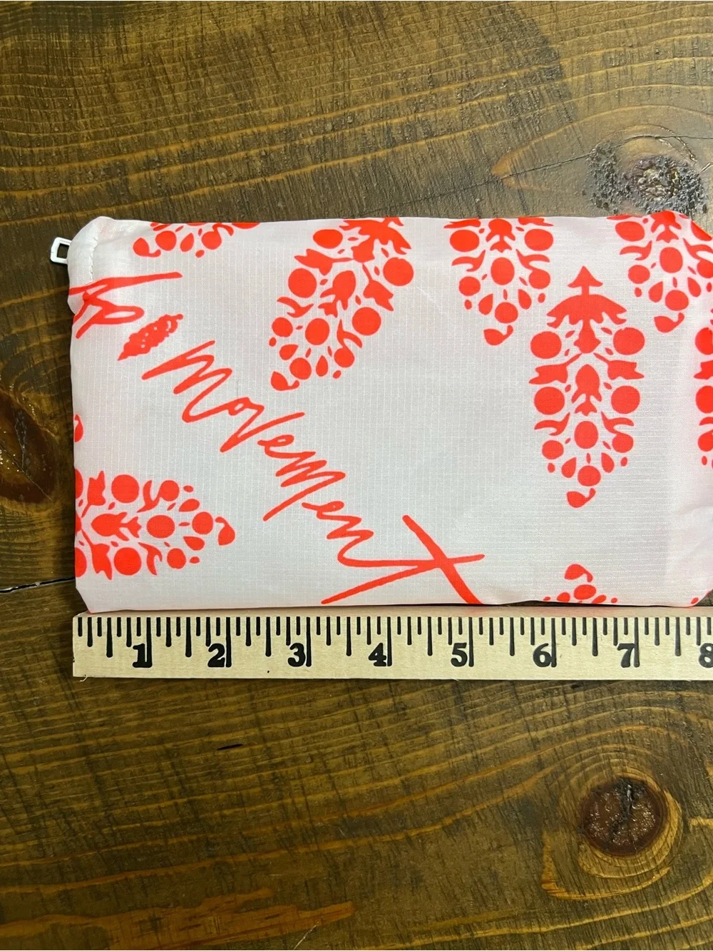 Upcycled Free People Movement bag Pink & Coral Printed Zip Pouch - Women Bags